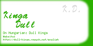 kinga dull business card